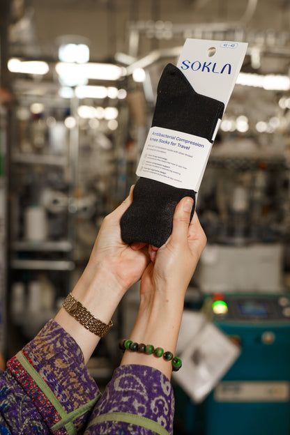 Antibacterial Compression knee Socks for Travel
